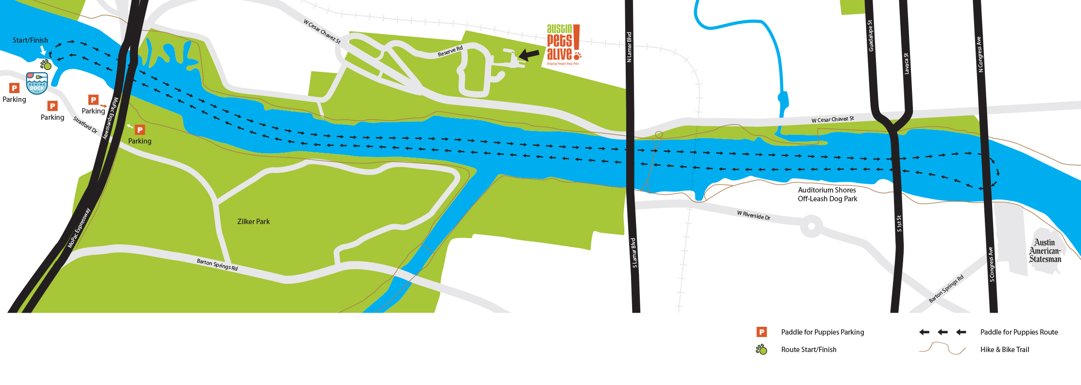 Paddle for Puppies 2015 Course Map